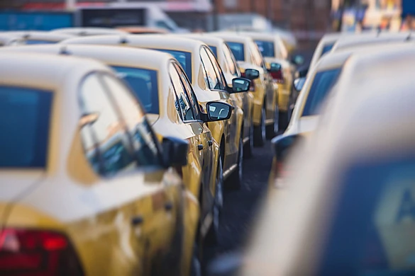 Fila de taxis